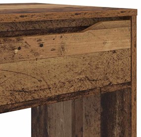 vidaXL Asztal fiókkal tárolóval Öreg fa 100 x 50 x 78 cm Faanyag