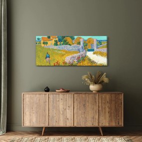 Kép - Vincent van Gogh, Farmhouse in Provence, reprodukciók (120x50 cm)