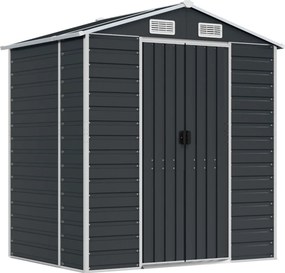 vidaXL antracitszürke horganyzott acél kerti fészer 191 x 130 x 198 cm