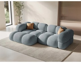 Világoskék sarokkanapé (bal oldali-heverő résszel) Loretto – Cosmopolitan Design