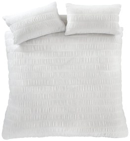 Fehér kétszemélyes-hosszabbított krepp ágyneműhuzat 230x220 cm Seersucker – Catherine Lansfield