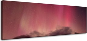 Vászonkép Kozmosz Északi fény Vörös égbolt Csillagászat 120x40