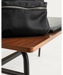 Fekete-barna bőrutánzat pad Carabel – Kave Home