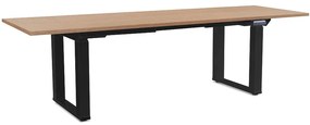 OfficeTech Strong állítható magasságú asztal 240 x 80 cm, fekete alap, tölgy