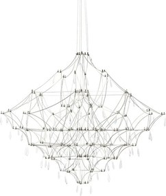 KING HOME MSE1501100125 CONSTELATION Modern Led Függesztett Lámpa Ezüst LED IP20
