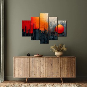 Kép - Absztrakt festmény a városról (150x105 cm)