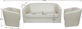 Cuba II NEW 4 személyes ülőgarnitúra Bézs N