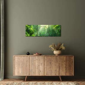 Kép - Esőerdő (órával) (90x30 cm)
