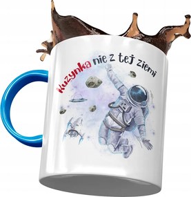 Kék Bögre Unokatestvérnek Születésnapra Ajándék Nyomtatott Fotóval