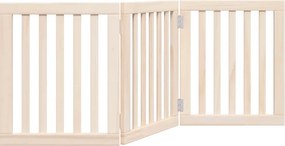vidaXL összecsukható kutyakapu 3 panelből, 150 cm, nyárfa