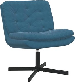 vidaXL Forgatható Pihenőszék Kék 63 x 75 x 76 cm Bársony