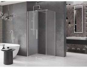 Mexen Velar, tolóajtós zuhanykabin 120 x 70 cm, 8 mm-es mattüveg, króm, 871-120-070-31-01