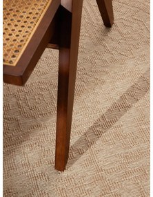 Bézs-elefántcsont színű kerek kültéri-beltéri szőnyeg ø 160 cm Duet Kona – NORTHRUGS