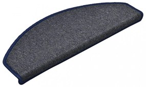 15 db sötétszürke és kék lépcsőszőnyeg 65 x 24 x 4 cm