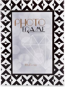 Képkeret 10x15 Álló Glamour Fekete Dekoráció
