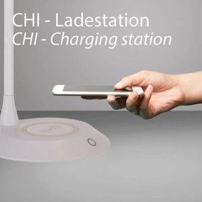 JUST LIGHT. 14414-16 - LED dimmelhető asztali lámpa töltéssel PUCKI LED/4,5W/230V fehér