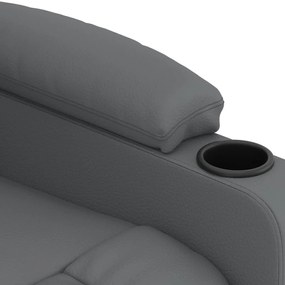 szürke műbőr elektromos dönthető fotel