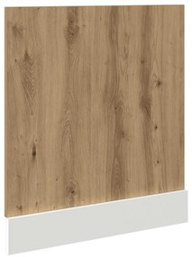 kézműves tölgy szerelt fa mosogatógép-panel 60 x 1,5 x 67 cm