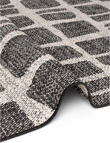 Fekete-krémszínű kültéri-beltéri szőnyeg 120x170 cm Haringey Ruskin – Ted Baker