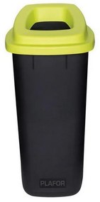 Plafor Sort szelektív hulladékgyűjtő, szemetes 90L fekete/zöld
