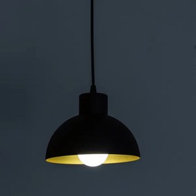 Zsinóros csillár VESPER 1xE27/15W/230 átm. 18 cm fekete/arany