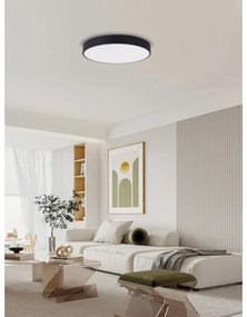 Immax NEO 07202L-LED Dimmelhető mennyezeti lámpa RONDATE 53W/230V fekete Tuya + távirányító