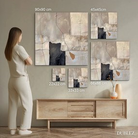 DUBLEZ | Absztrakt kép semleges színekben - Elegant
