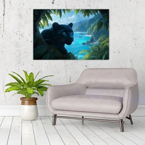 Kép - Fekete párduc a dzsungelben (90x60 cm)