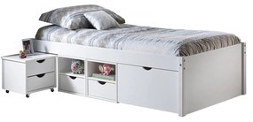 Multifunkcionális ágy TILL 90x200 fehér lakk