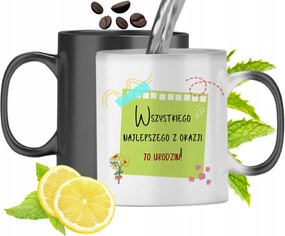 Mágikus Bögre 70. Születésnapra Színváltós, fényképes nyomattal