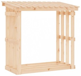 vidaXL tömör fenyőfa tűzifatartó állvány 108 x 64,5 x 109 cm