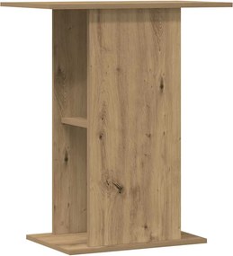 vidaXL kézműves tölgyfa akváriumállvány 36 x 60,5 x 72,5 cm rétegelt fából