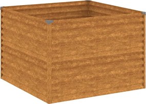 vidaXL corten acél kerti magaságyás 100x100x69 cm
