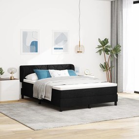 Rugós Ágy Matrac Kép Fekete 140x190 cm Szövet