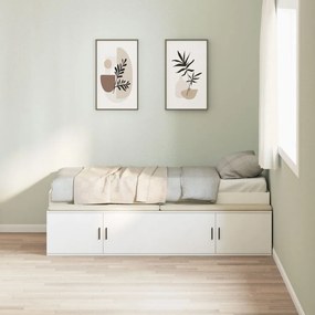 Tároló Ágykeret Fehér 100x200 cm