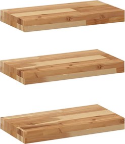 vidaXL 3 db olajbevonatú tömör akácfa függőpolc 60 x 20 x 4 cm