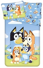 Egyszemélyes pamut gyerek ágyneműhuzat 140x200 cm Bluey – Jerry Fabrics