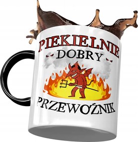 Fekete Bögre Fuvarozónak Pokolian Jó Nyomtatott Fotóval