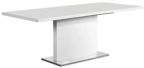 étkezőasztal , fehér színű HG, 160-200x90 cm, KORINTOS
