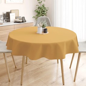 Goldea loneta dekoratív asztalterítő - arany - kör alakú Ø 100 cm