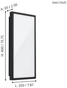 Eglo 99533 - LED Kültéri fali lámpa CASAZZA LED/16W/230V IP44