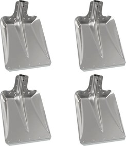 vidaXL Lapát Fej 4 pcs Ezüst 43 x 32,5 cm Alumínium