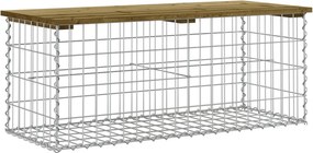 vidaXL impregnált fenyőfa gabion kerti pad 103 x 44 x 42 cm
