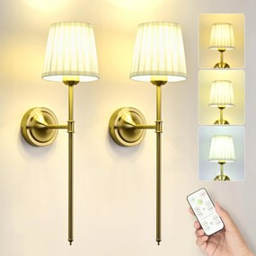 LED-es fali lámpa Akkumulátoros Állítható Távirányítóval Tölthető 2 db