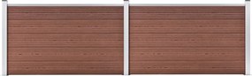 vidaXL barna WPC kerti kerítés 353 x 106 cm
