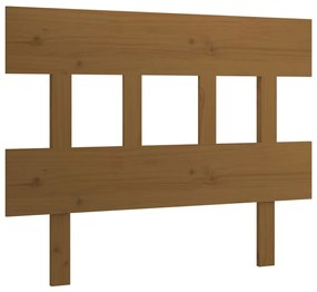 mézbarna tömör fenyőfa ágyfejtámla 93,5x3x81 cm
