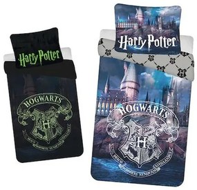 Harry Potter HP054 világító pamut ágynemű, 140 x 200 cm, 70 x 90 cm