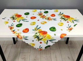 Húsvéti futópad 80x80 színes vidám húsvéti tojás nárcisz virágok