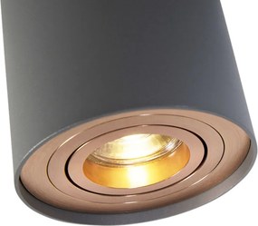 Okos spotlámpa szürke rézzel, GU10 WiFi fényforrással - Rondoo Up