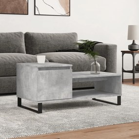 Betonszürke szerelt fa dohányzóasztal 100 x 50 x 45 cm
